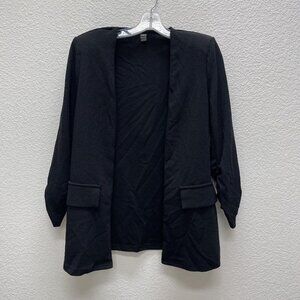 Shein Womens XS Size 2 Blazer Jacket Ruched 3/4 Sleeves  Stretch Business Casual